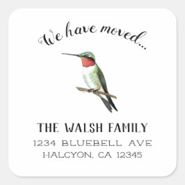 アドレスのルビー喉のハミングバード変更 スクエアシール