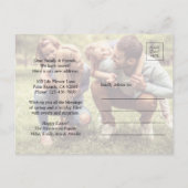 アドレスの任意の文字変更イースター2写真の移動 案内ポストカード (裏面)