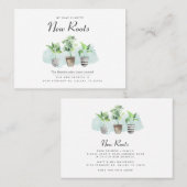 アドレスの変更に関する新しいルーツの発表 名刺 (正面/裏面)