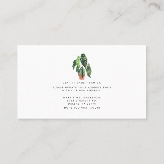 アドレスの変更に関する新しいルーツの発表 名刺 (裏面)