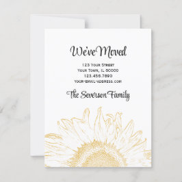 アドレスの変更のひまわりグラフィック 案内状