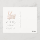 アドレスの変更の甘いバニー ポストカード (裏面)