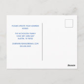 アドレスの変更の虹を移動 ポストカード (裏面)