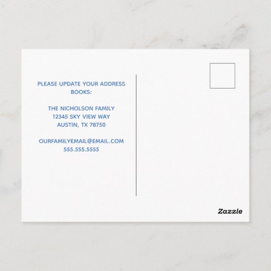 アドレスの変更の虹を移動 ポストカード (裏面)