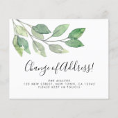 アドレスの変更の通知カード (正面)