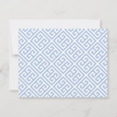 アドレスの変更の青と白のChinoiserieカボチャ 案内状 (裏面)