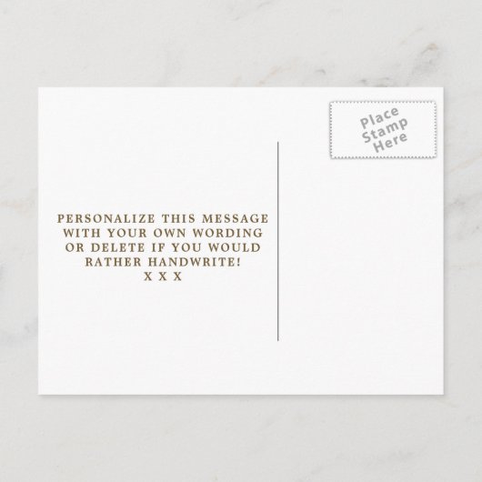 アドレスの幾何学的なフローラ変更を移動 インビテーションポストカード (裏面)