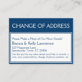 アドレスはっきりしたカードのホワイトチェンジで濃い青 名刺 (正面)