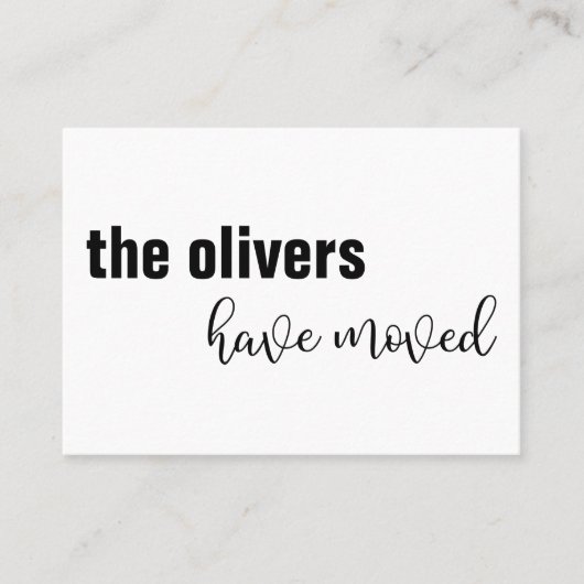 アドレスはっきりしたモダンカードの白黒の変更 名刺 (正面)