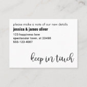 アドレスはっきりしたモダンカードの白黒の変更 名刺 (裏面)