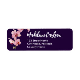 アドレスをパーソナライズPink Mothの蘭 ラベル