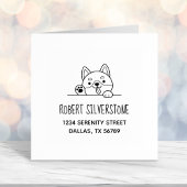 アドレスを覗く明るい犬 セルフインキングスタンプ