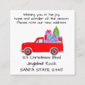 アドレスアナウンスレトロのクリスマス エンクロージャーカード (裏面)