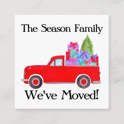 アドレスアナウンスレトロのクリスマス エンクロージャーカード (正面)