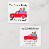 アドレスアナウンスレトロのクリスマス エンクロージャーカード (正面/裏面)