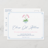 アドレスエレガントのピンクのオーキッドジンジャーの瓶の変更 案内ポストカード (正面/裏面)