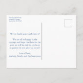 アドレスエレガントのピンクのオーキッドジンジャーの瓶の変更 案内ポストカード (裏面)