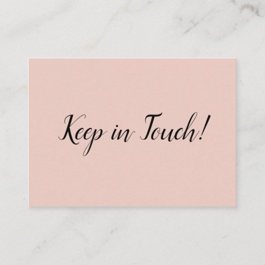 アドレスエレガントの変更ミニマル赤面ピンクカード エンクロージャーカード (裏面)