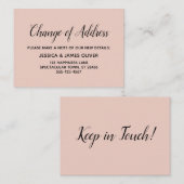 アドレスエレガントの変更ミニマル赤面ピンクカード エンクロージャーカード (正面/裏面)