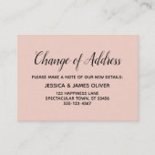 アドレスエレガントの変更ミニマル赤面ピンクカード エンクロージャーカード (正面)