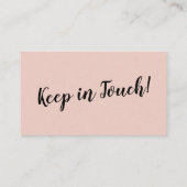 アドレスエレガントの変更ミニマル赤面（ピンク） エンクロージャーカード (裏面)