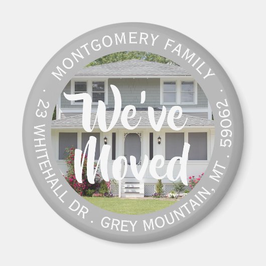 アドレスカスタムマグネットの写真引っ越しました変更 マグネット (正面)