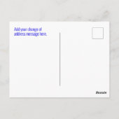 アドレスカラフルの抽象芸術ハミングバード変更 ポストカード (裏面)