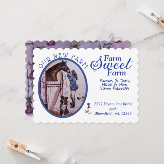 アドレスカードパーソナライズ招待状の変更 招待状 (正面/裏面インサイチュ)