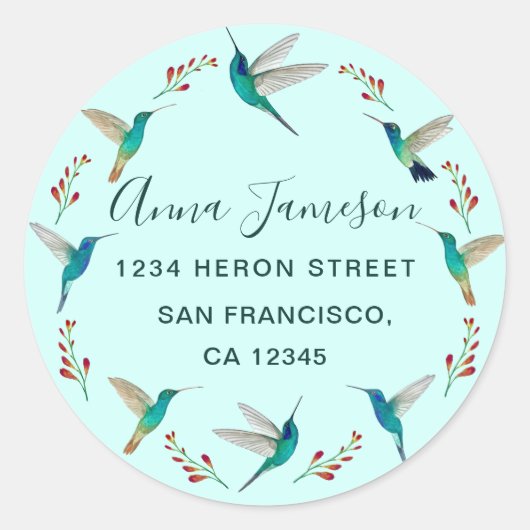 アドレスクラシックラウンドステッカー ラウンドシール (正面)