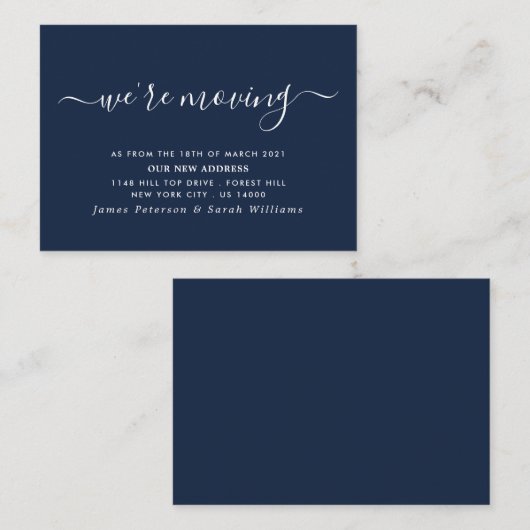 アドレスシンプルの変更のスクリプト エンクロージャーカード (正面/裏面)