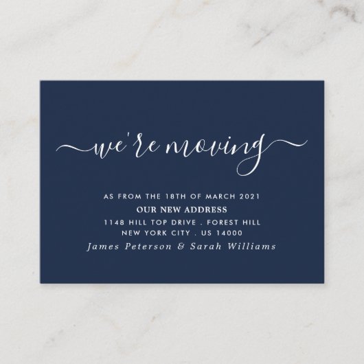 アドレスシンプルの変更のスクリプト エンクロージャーカード (正面)