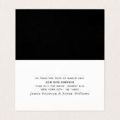 アドレスシンプルカードの文字の変更 名刺 (内部フラット)