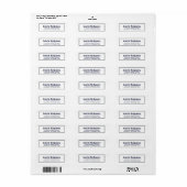 アドレスシンプルテンプレート ラベル (フルシート)