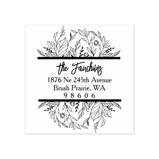 アドレスシンプルトレンディーファンシーワイルドフラワーズ&ウィッグ ラバースタンプ (インプリント)