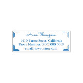 アドレスシンプル情報の青と消去 セルフインキングスタンプ (デザイン)