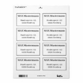 アドレスソーフクレバーVorlage ラベル (フルシート)