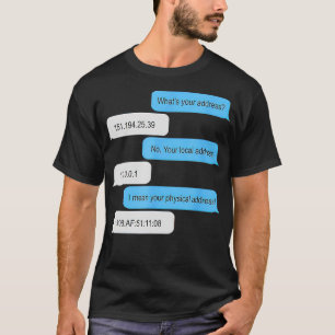 アドレスネットワーキングコンおもしろいピュータおたく Tシャツ