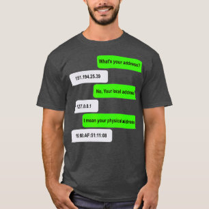 アドレスネットワークコンピおもしろいュータの概要 Tシャツ