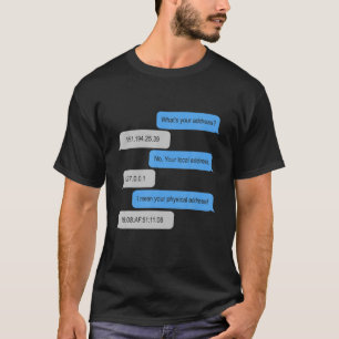 アドレスネットワークコンピューターのおもしろいおたく Tシャツ