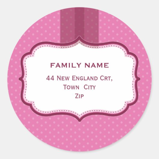 アドレスパーソナライズされたシール：：光沢2 ラウンドシール (正面)