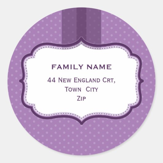 アドレスパーソナライズされたシール：：光沢6 ラウンドシール (正面)