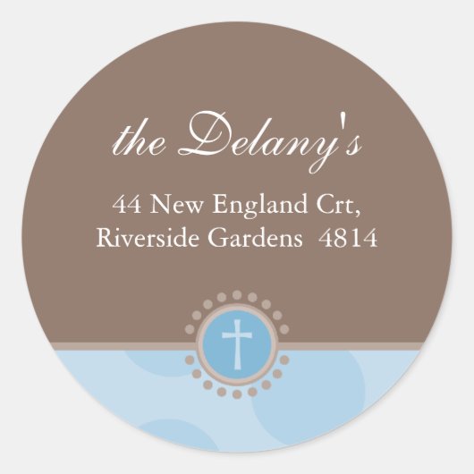 アドレスパーソナライズされたシール::水玉模様2 ラウンドシール (正面)