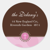 アドレスパーソナライズされたシール：:水玉模様3 ラウンドシール (正面)