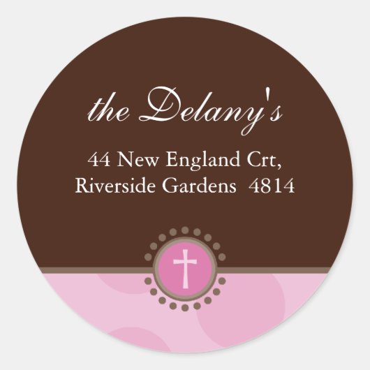 アドレスパーソナライズされたシール::水玉模様3 ラウンドシール (正面)