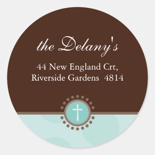 アドレスパーソナライズされたシール：:水玉模様5 ラウンドシール (正面)