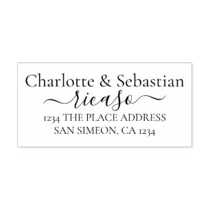 アドレスパーソナライズされたスエレガントクロール文字 ラバースタンプ