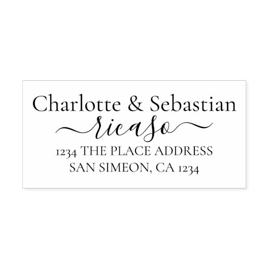 アドレスパーソナライズされたスエレガントクロール文字 ラバースタンプ (インプリント)