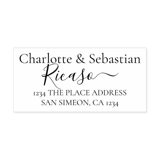 アドレスパーソナライズされたスエレガントクロール文字 ラバースタンプ (インプリント)