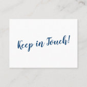 アドレスミニマルカードのホワイトチェンジで濃い青 名刺 (裏面)