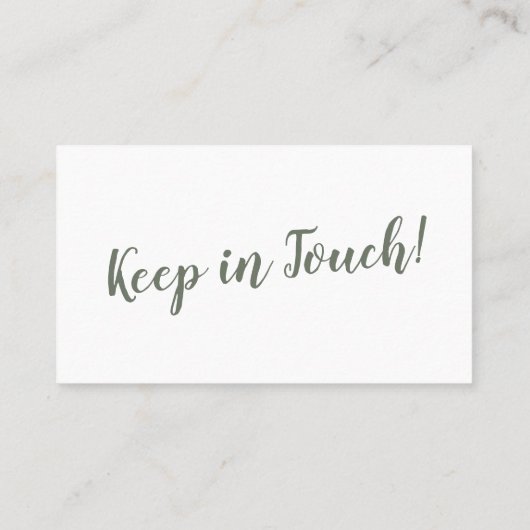 アドレスミニマルカードの白色の部分が緑 名刺 (裏面)